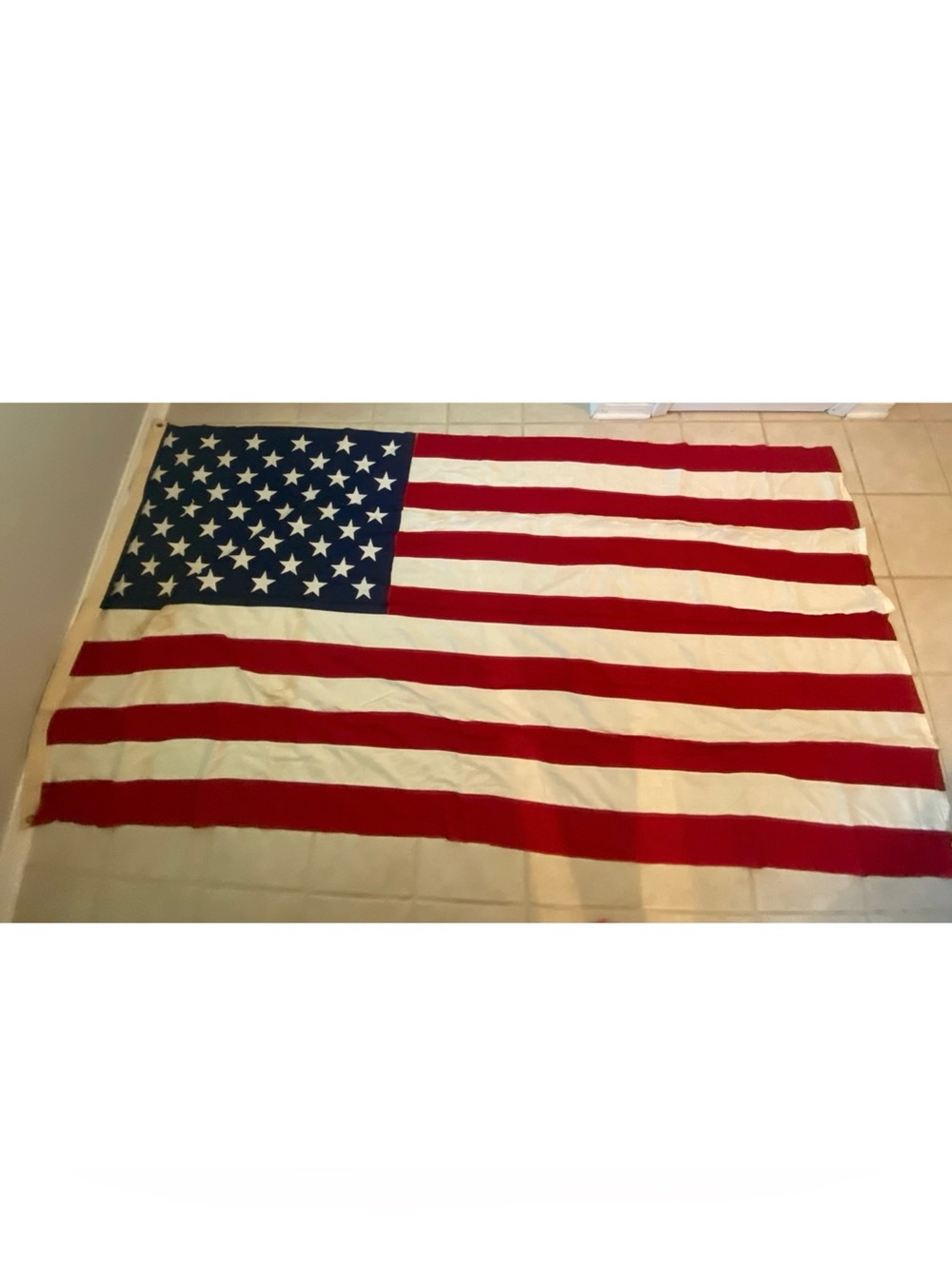 Vintage Large USA American Flag with grommets to hang